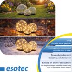 esotec Solar Leuchtkugeln 3er Set – Krakelees Echtglas mit LED-Leuchtdraht für Garten – Bild 6