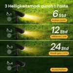Linkind LED Solarleuchte StarRay 800lm – IP65 Aussenwandleuchte mit Dusk-to-Dawn Sensor, 2er Set – Bild 4