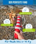 Rogz Lighthouse Wasserspielzeug für Hunde – Schwimmspielzeug mit Schnur & Apportiergriff – Bild 2