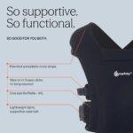 Ergobaby Embrace Babytrage 0–12 Monate – Ergonomische 2-Positionen-Trage Pure Black – Bild 6