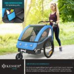 KESSER Sport-RX 2in1 Kinderfahrradanhänger & Buggy – 5-Punkt-Gurt & 360° Vorderrad für 1-2 Kinder – Bild 7