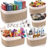 ZHHGOO 5er Set Aufbewahrungskörbe aus Baumwollseil – Stapelbar & Waschbar