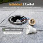 SSC-LUXon JUAVI 4er Set Bodeneinbaustrahler schwenkbar IP67 – Befahrbare Gartenspots für Wege & Terrasse – Bild 5