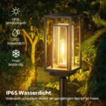 PUAIDA 4er-Set Solarleuchten für Außen – 18 Lumen, IP65 Wasserdicht, 14+ Stunden Laufzeit – Bild 3