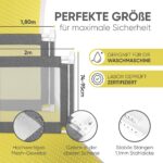 RAWVEL® Bettgitter 1,8m Grau – Rausfallschutz für Kinder & Elternbetten – Bild 2