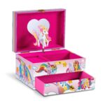CRAZE Galupy Unicorn Spieluhr Schmuckkästchen – Drehbares Einhorn mit Spiegel für Mädchen