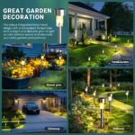 GIGALUMI 12er Set Solarleuchten – Warmweisse LED Gartenleuchten mit IP44 Wasserschutz – Bild 2