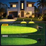 MEIKEE 7W LED Gartenstrahler 2er Set Warmweiss – 500 Lumen IP66 Gartenbeleuchtung mit Erdspiss – Bild 3