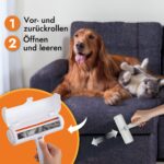 Fussel Monster Tierhaarentferner – Wiederverwendbare Fusselrolle mit Sammelkammer für Sofa & Auto – Bild 2