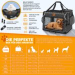 TRESKO Hundebox M 61x42x42cm faltbar mit Leckmatte – Sichere Transportbox für Auto & Zuhause – Bild 4