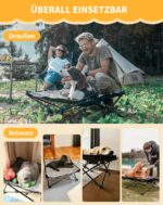 KingCamp Erhöhtes Hundebett Klappbar Grösse S – 2-in-1 Hundeliege mit Mesh & Wintermatte – Bild 9