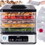 HEVA NIVA Dörrautomat 450 W – 6 Edelstahlgitter, 35-70 °C Temperaturregelung, LED-Display