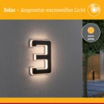 Paulmann LED Solar Hausnummer 3 – IP44 Warmweiss mit wechselbarem Akku – Bild 3