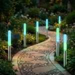Spetebo LED Solar Leuchtstäbe BUBBLES 6er Set – Farbwechsel Gartenleuchten mit Solarpanel – Bild 7