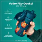 ION8 Kinder Trinkflasche 400ml Edelstahl – Auslaufsicher & Spülmaschinenfest – Bild 4