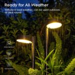 BUCASA Solarleuchten für Außen 8er Set – 12 LED Gartenleuchten mit IP65 Wasserschutz – Bild 7