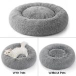 BEDSURE Rundes Haustierbett Ø 60 cm – Plüsch Katzenbett waschbar für Katzen & kleine Hunde – Bild 2