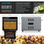 Arendo Dörrautomat Edelstahl 700W – 8 Einlegefächer mit 6700 cm² für Obst & Fleisch – Bild 2