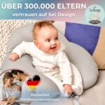 Sei Design Stillkissen Mond – Ergonomisches Schwangerschaftskissen mit Hüftgurt – Bild 5