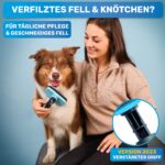 BluePet Zupfbürste für Hunde & Katzen – Selbstreinigende Langhaar-Bürste mit Knopfdruck – Bild 2