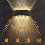 Lureshine 2er Set LED-Wandleuchte 8W Aluminium – IP65 Warmweiss für Innen & Aussen – Bild 5