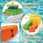 Toyland® 39cm Fähre mit 4 Mini-Autos – Schwimmendes Wasserspielzeug für Badewanne & Pool – Bild 4