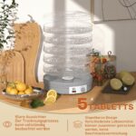 HOMCOM Dörrautomat 245 W mit 5 Tabletts – Temperaturregler 35-70°C für Obst, Gemüse & Fleisch – Bild 5