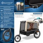 KESSER Boxer 3-in-1 Hundeanhänger – Hundebuggy & Fahrradanhänger 240L für kleine bis mittlere Hunde – Bild 2