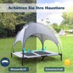 UISEBRT Erhöhtes Hundebett L (92x76x92 cm) mit Baldachin – Outdoor-Hundesofa wasserdicht – Bild 3