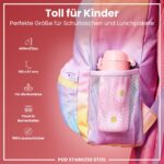 ion8 Kinder Trinkflasche 400ml Edelstahl – Auslaufsicher mit Einhandöffnung – Bild 2
