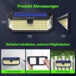 TECKNET Solarleuchte mit Bewegungsmelder 416 LED – 4200 lm für Garten & Terrasse (4er Set) – Bild 7