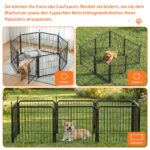 Frost IX Welpenauslauf 8-teilig 60cm – Faltbarer Hundezaun mit Tür & werkzeuglosem Aufbau – Bild 7