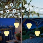 iShabao Solar Lampions 20 cm, 2 Stück – IP65 Wasserdicht Solarlaterne für Garten & Balkon – Bild 7