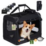 Zedelmaier Hundebox 60x42x44 cm – Faltbare Tiertransportbox für Auto & Zuhause