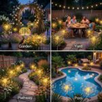 yowin Solar Gartenleuchten 2er Set mit 120 LED – IP65 Wasserdicht für Balkon & Terrasse – Bild 2