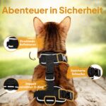 Tierhood Katzengeschirr mit Leine Grösse S – Leichte Version 2024 mit Reflektoren – Bild 4