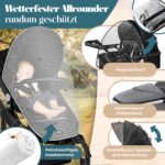 KESSER Loops 4in1 Kombikinderwagen – Komplettset mit Babywanne, Buggy & Autositz – Bild 6