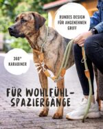 Rudelkönig Emma Tauleine 2,30m Grün – Verstellbare Hundeleine mit Leder & Karabiner – Bild 4