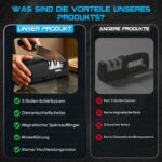 WORKSKY Elektrischer Messerschärfer mit 3-Stufen Diamantschliff – Professionelle Küchenmesser-Schärfanlage – Bild 6