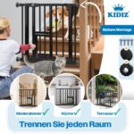 Kidiz Treppenschutzgitter 74-80 cm mit Katzenklappe – Absperrgitter ohne Bohren – Bild 5