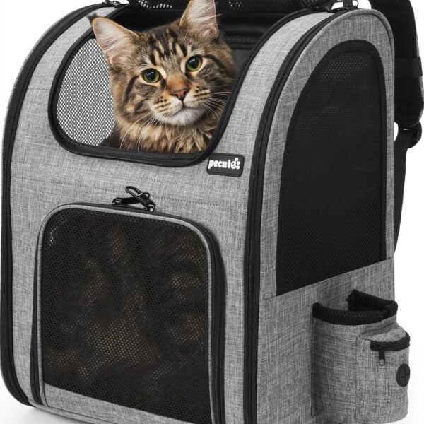 Pecute Haustier-Rucksack XL für Katzen & Hunde bis 10 kg – Atmungsaktiv & Wasserdicht