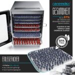 Arendo Edelstahl Dörrautomat 8-fach – 500 W Dehydrator mit Temperaturregler & 24h Timer – Bild 7
