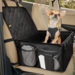 HELDENWERK® Hundeautositz extra stabil mit 5 Gurten – Kratzfest & wasserfest für Rück- & Vordersitz