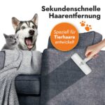 Fussel Monster Tierhaarentferner – Wiederverwendbare Fusselrolle mit Sammelkammer für Sofa & Auto – Bild 3