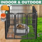 Lovpet Welpenlaufstall XXL 8 Gitter 80x80 cm – Freilaufgehege mit Dach & Erdankern – Bild 8