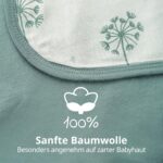 Zamboo Baby Einschlagdecke 80x80 cm Mint – Baumwolle für Babyschale & Kinderwagen – Bild 4