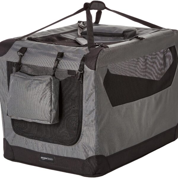 Amazon Basics Faltbare Haustier-Tragetasche 76,2 cm – Weiches Transportbett für Hunde