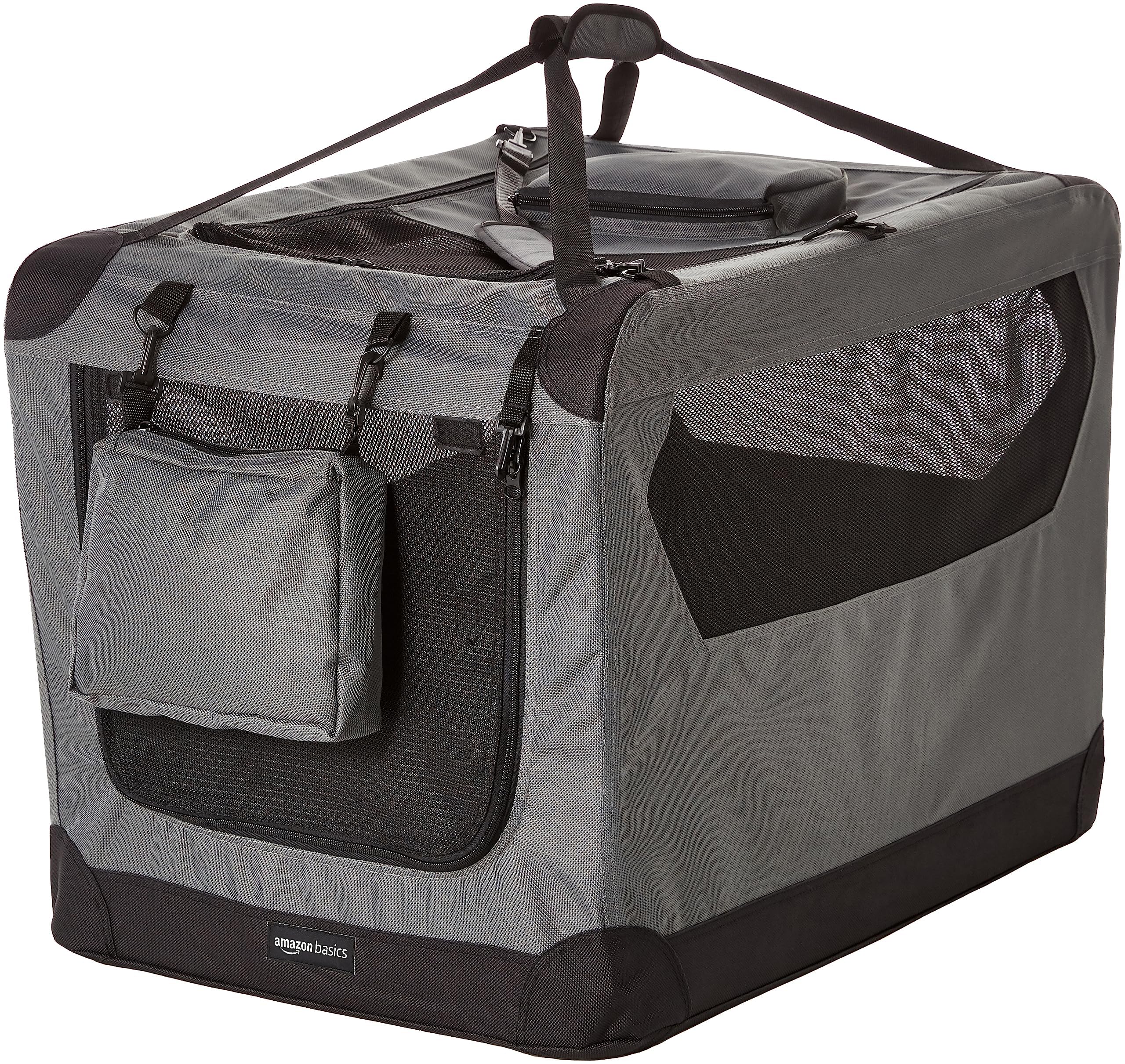 Amazon Basics Faltbare Haustier-Tragetasche 76,2 cm – Weiches Transportbett für Hunde