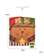 3er Set Weihnachts-Stuhlhussen für Esszimmerstühle – Festliche Dekoration Stil A – Bild 2
