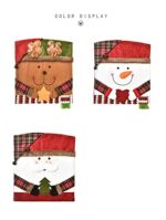 3er Set Weihnachts-Stuhlhussen für Esszimmerstühle – Festliche Dekoration Stil A – Bild 8